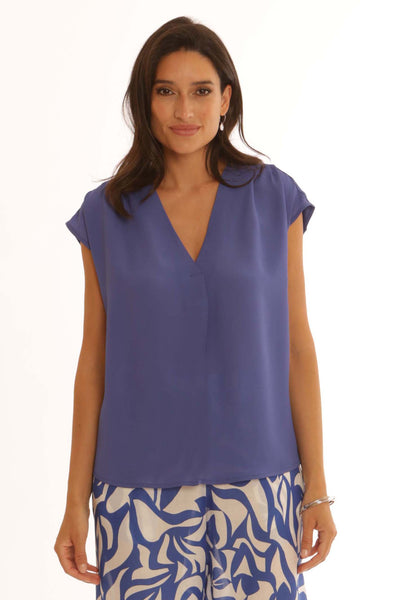 Pomodoro Clothing Solid Popover Top 52527