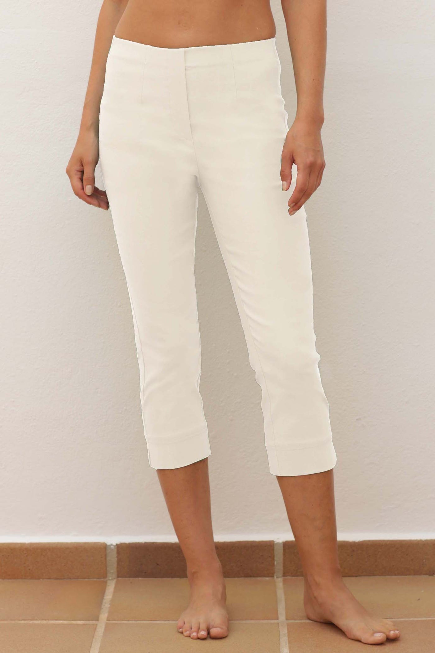 pomodoroclothingBengalinecroptrousers42501cream