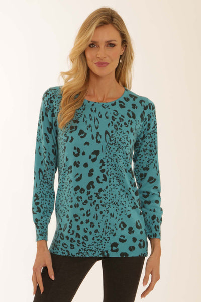 pomodoroclothinganimalpatchworkjumper12559turquoise