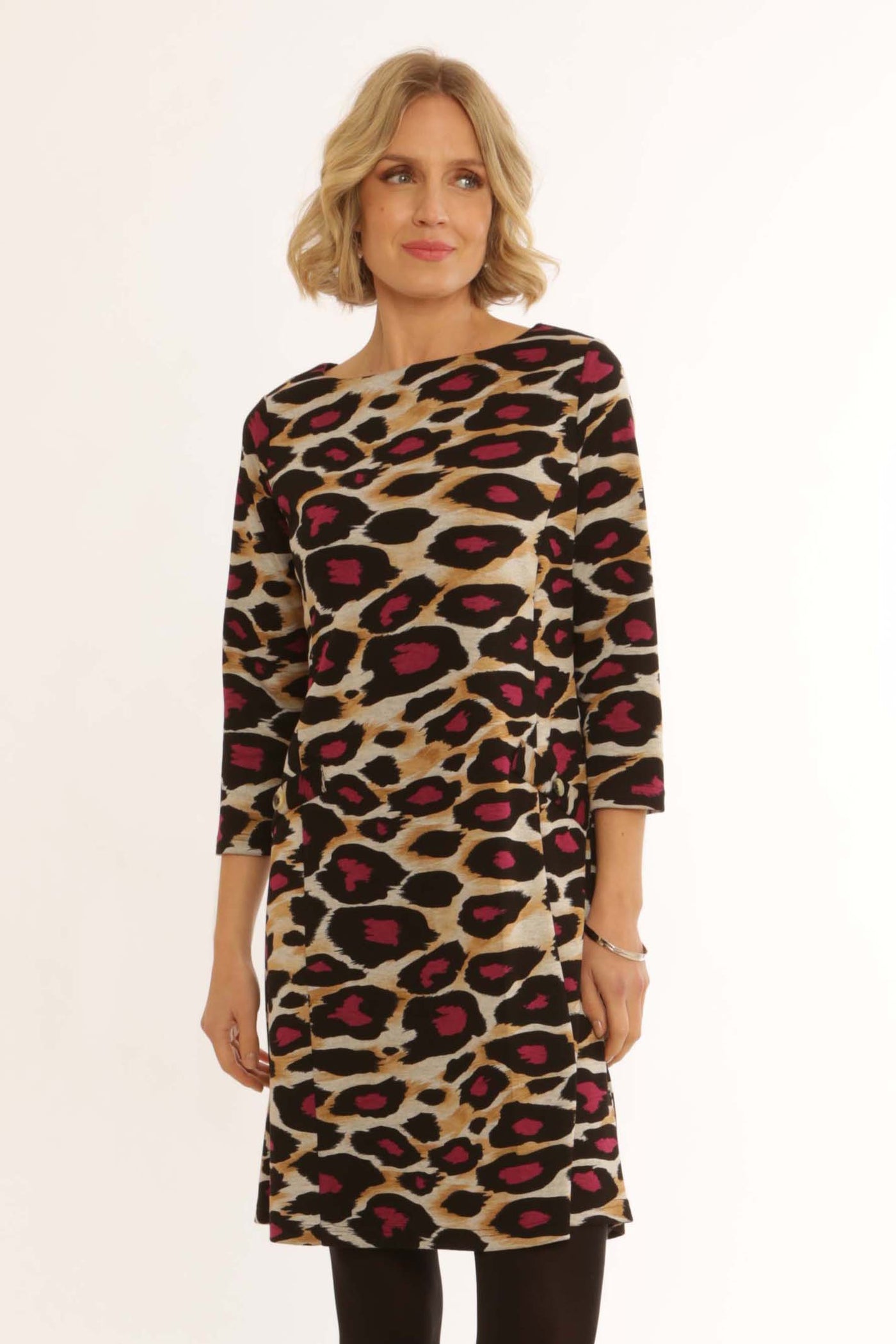 pomodoroclothingcheetahtunicdress12456pinkjpg