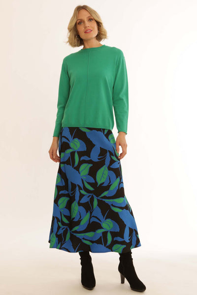 pomodoroclothingclashingleafskirt12451blue