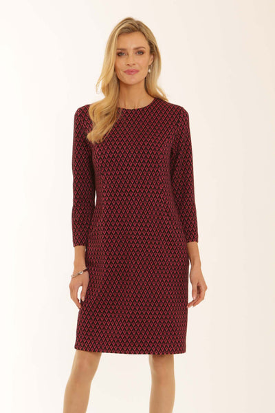 pomodoroclothingcolouredjacquarddress42553pink