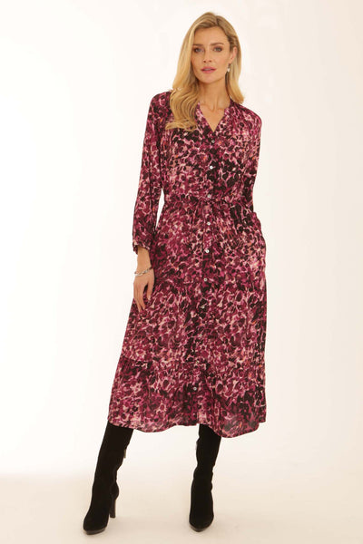 pomodoroclothingcolouredleopardtiereddress72552pink