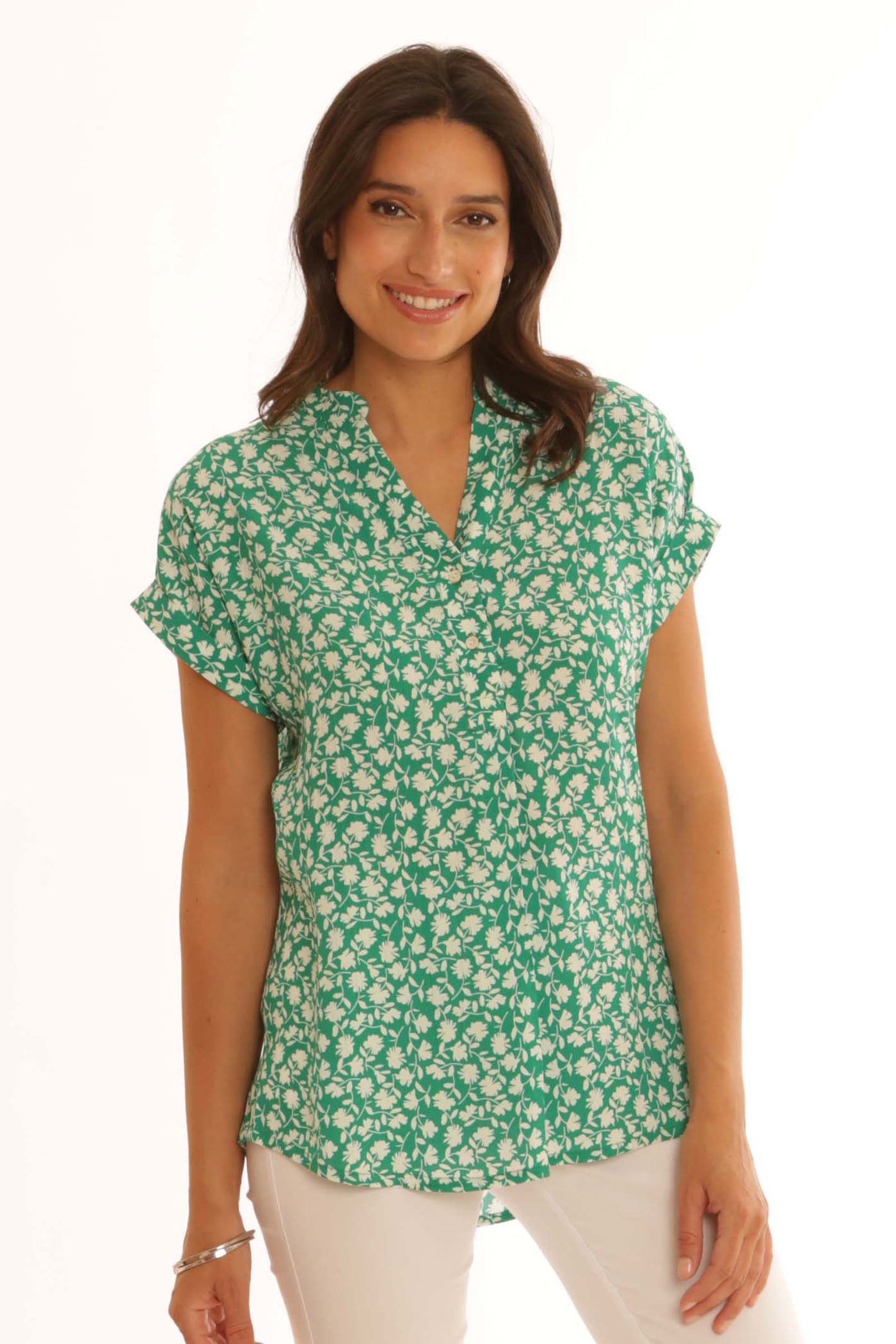 pomodoroclothingditsyblouse62516green