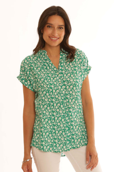 pomodoroclothingditsyblouse62516green