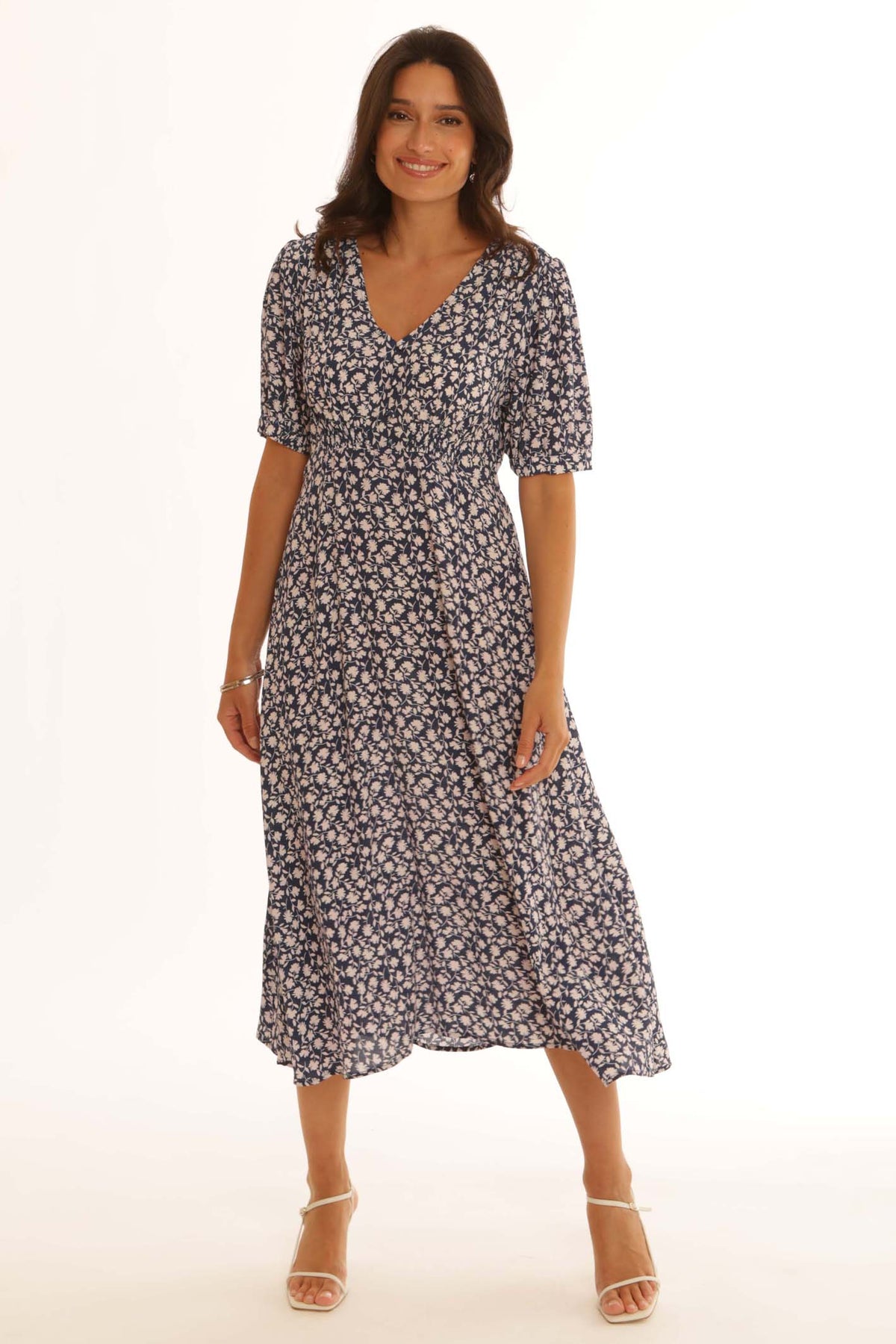 Pomodoro Clothing Ditsy Tea Dress 62518