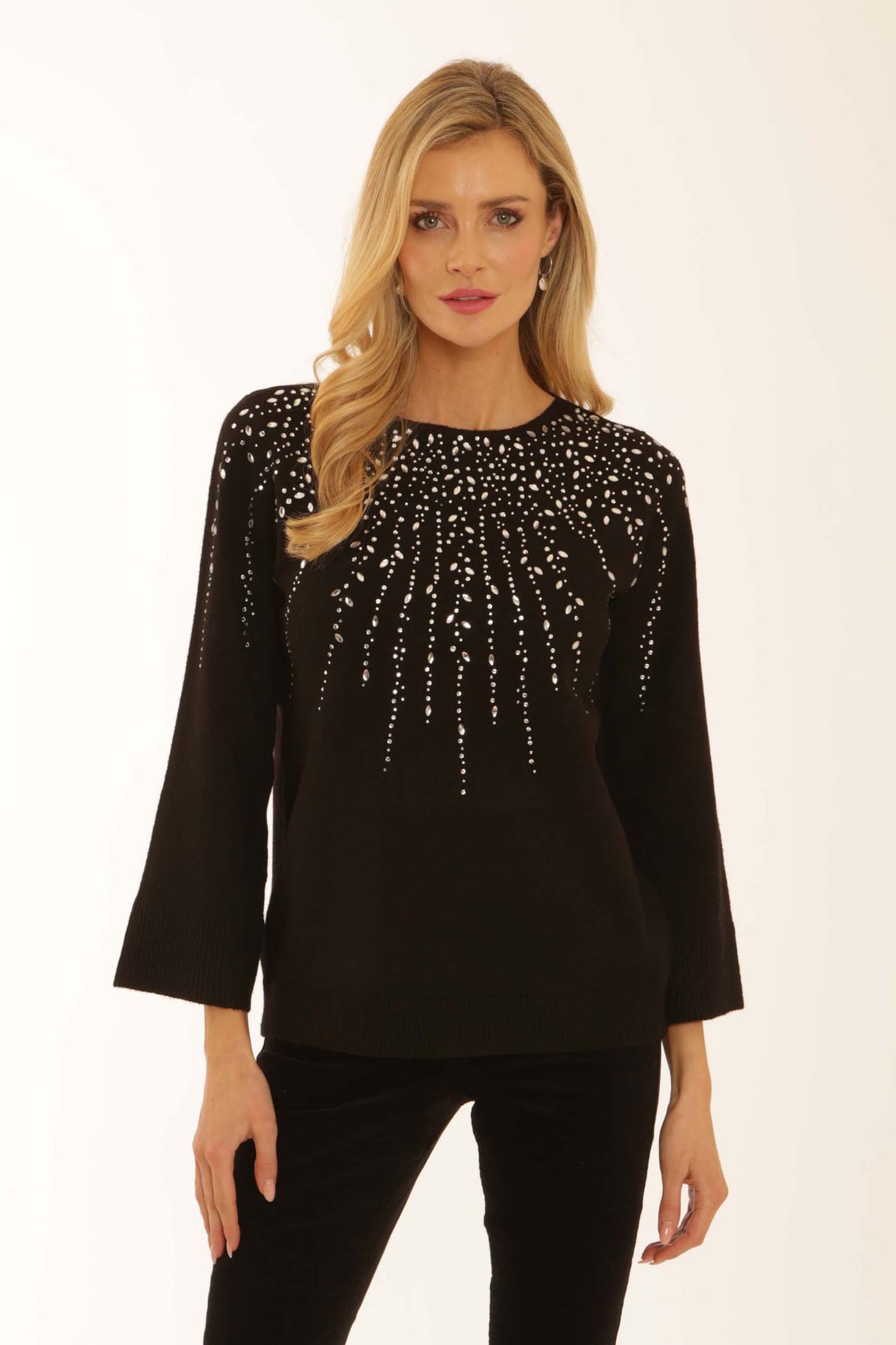 pomodoroclothingembellishedjumper12564black
