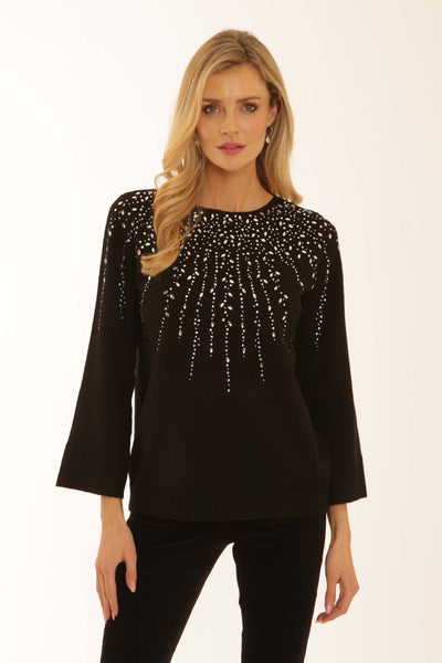 pomodoroclothingembellishedjumper12564black