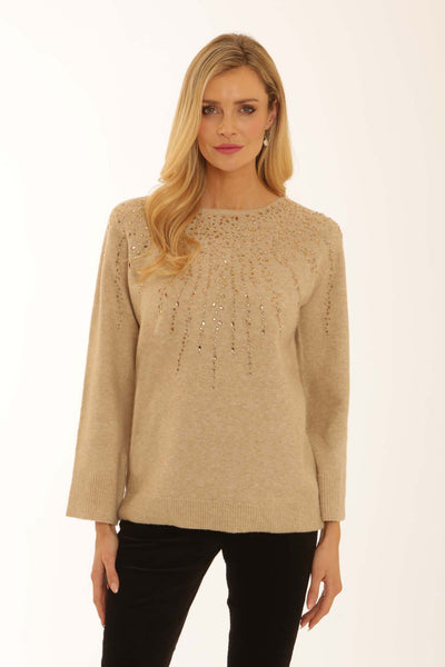 pomodoroclothingembellishedjumper12564oatmeal