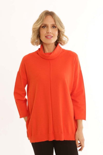 Pomodoro Clothing Essential Roll Neck Tunic 32453