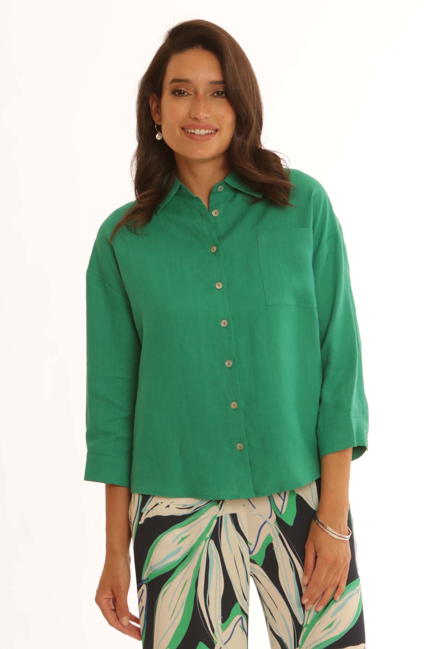 pomodoroclothinglinenshirt22500green