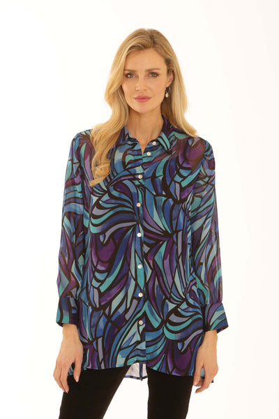 pomodoroclothingmosaiclongshirt62551blue