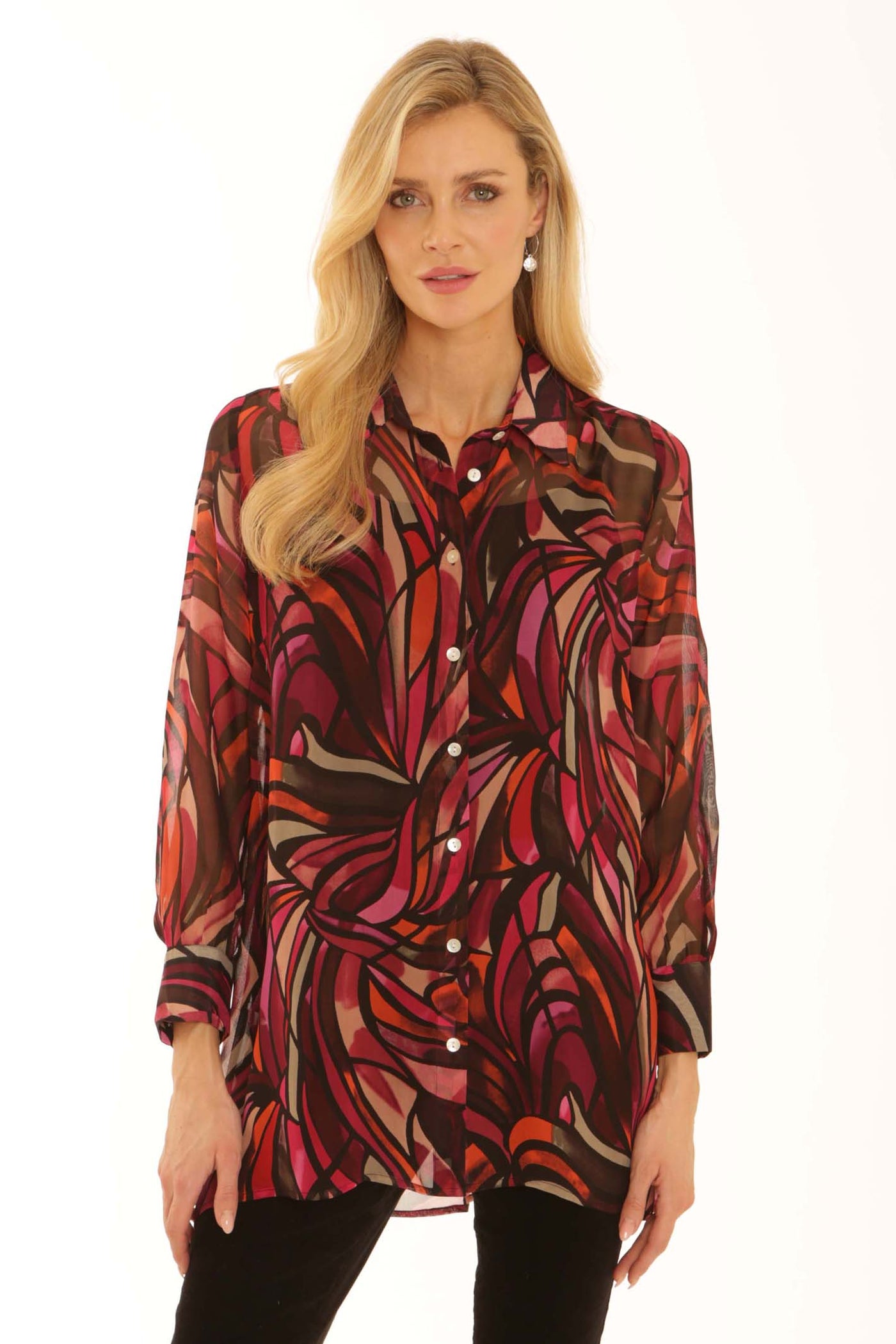pomodoroclothingmosaiclongshirt62551pink