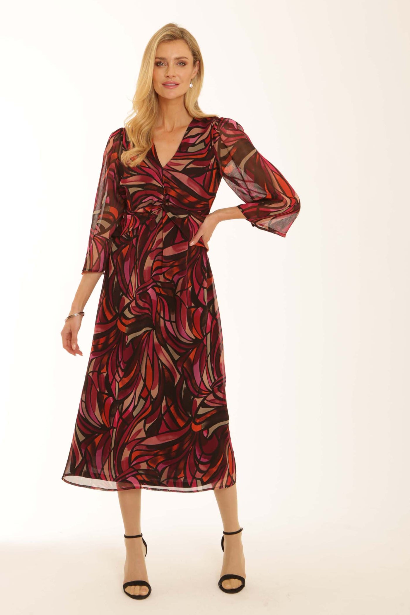 pomodoroclothingmosaictwistfrontdress62554pink