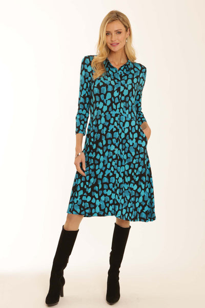 pomodoroclothingpebbleshirtdress42551turquoise