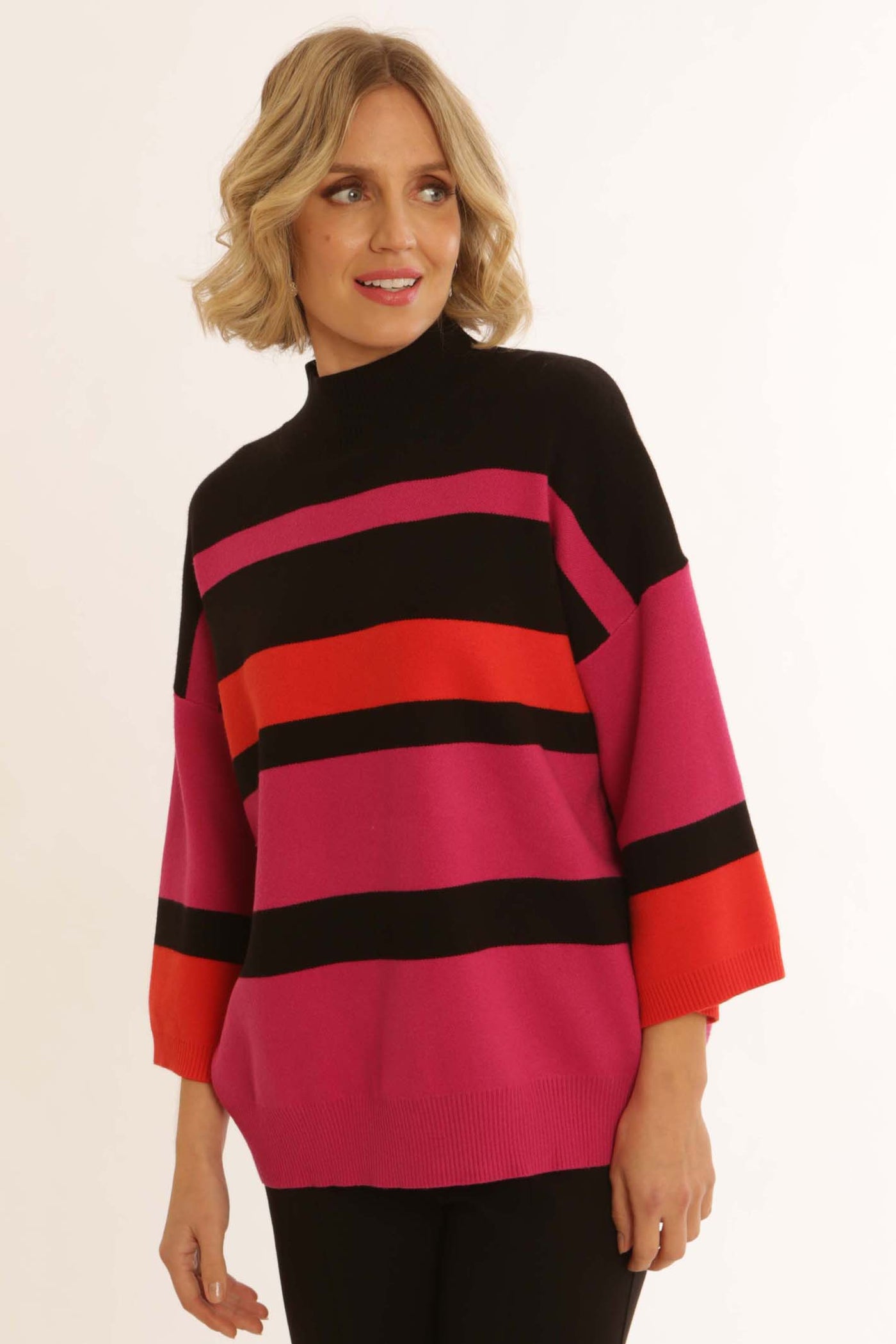 pomodoroclothingstripejumper52450pink