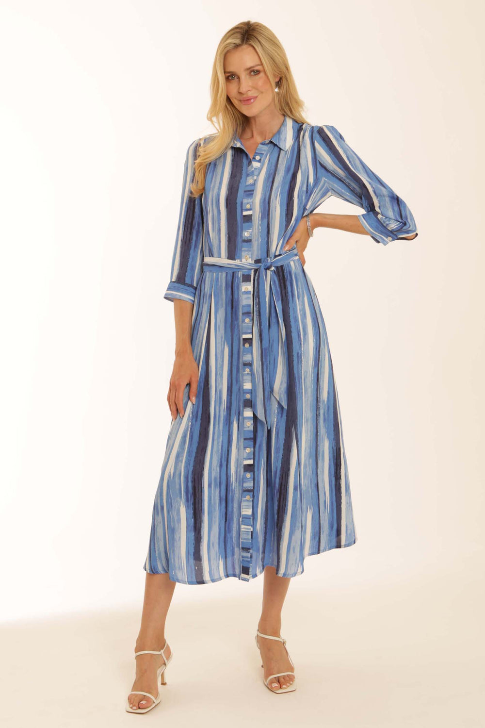 modest long dress Samira Long Sleeve Beaded Dress main image 1
