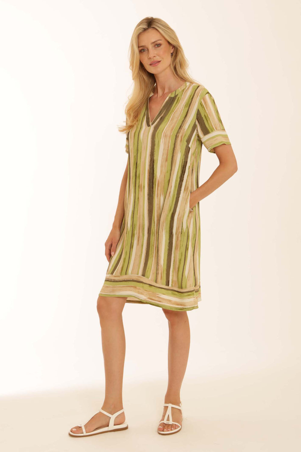 knit dress long sleeve Bethany Merino Wool Ribbed Swing Dress main image 1