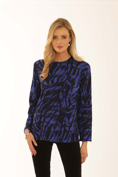 pomodoroclothingtonalzebrajumper32551blue