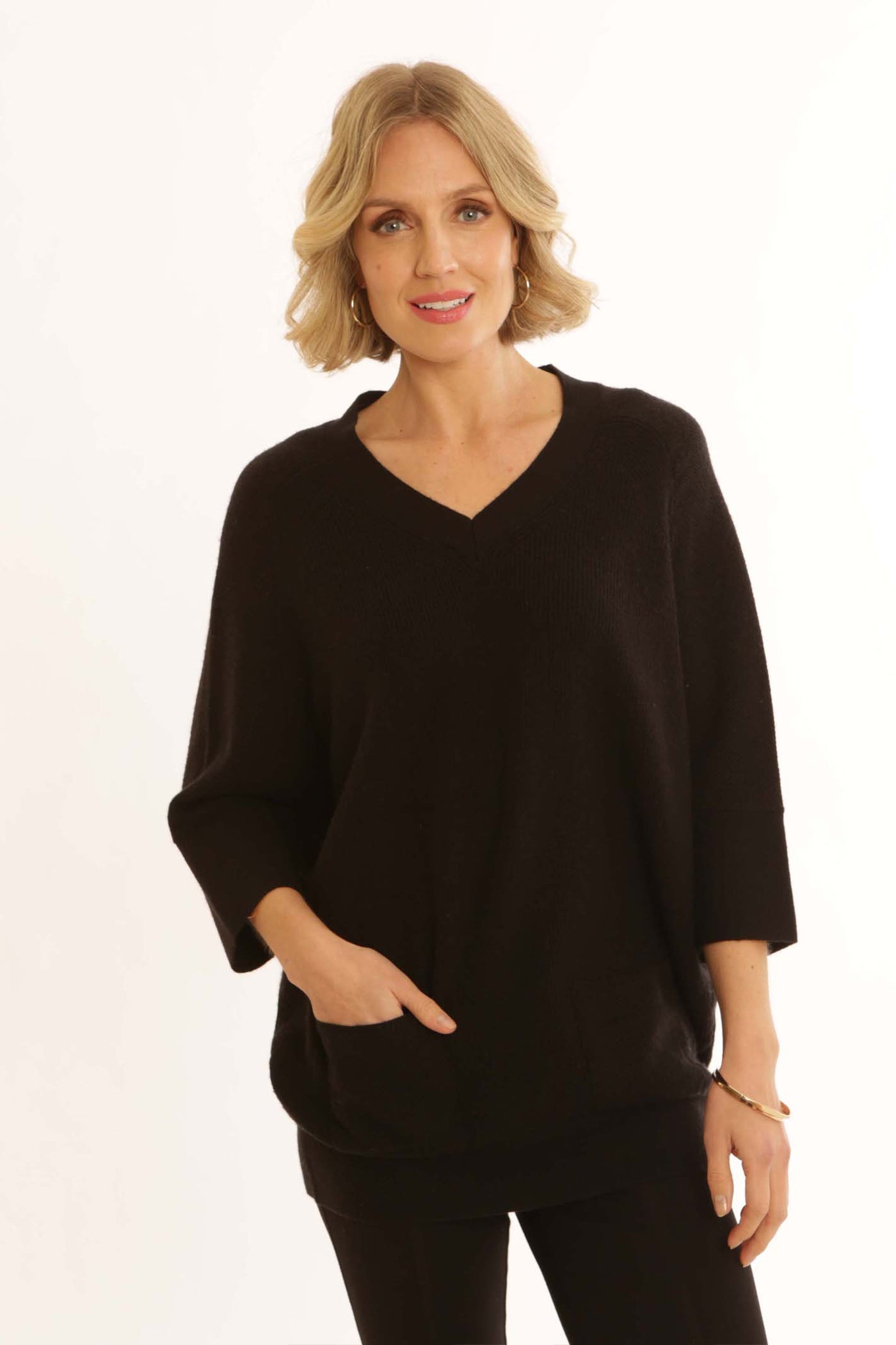 pomodoroclothingvnecktunic52452black