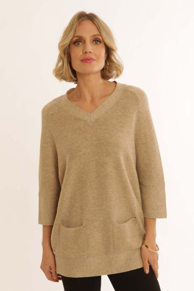 pomodoroclothingvnecktunic52452oatmeal