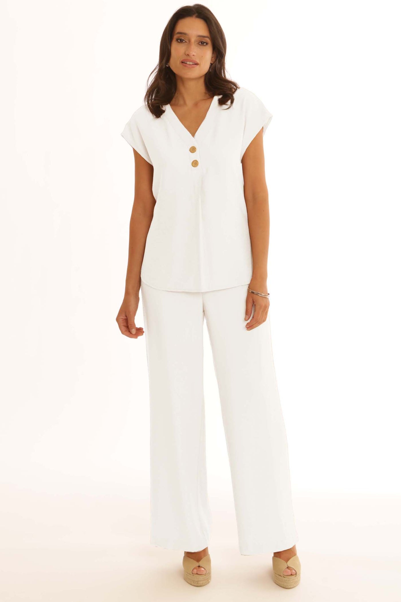 pomodoroclothingwidelegtrs32502cream