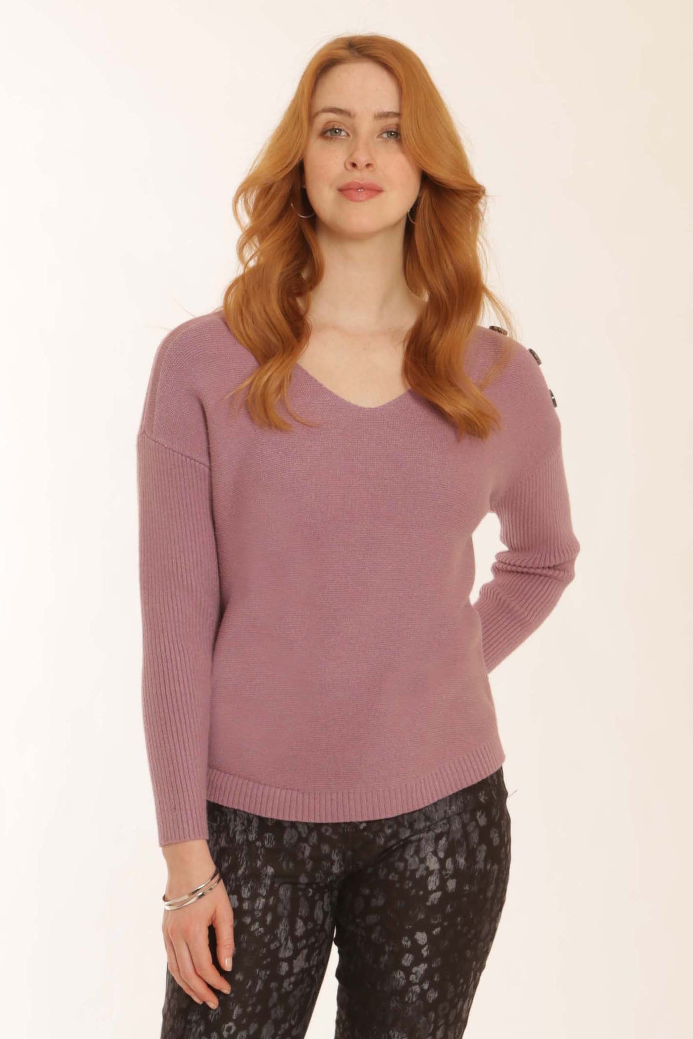 pomodoroclothingbuttondetailjumper32256heather